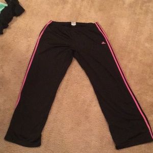 Vintage 90’s Adidas pink black track sport pants